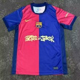 2024-25 Mens  Barcelona Home  red blue Soccer Jersey