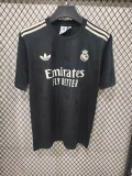 2025-26 Mens Real Madrid  black  threeleaf Special Edition soccer jersey