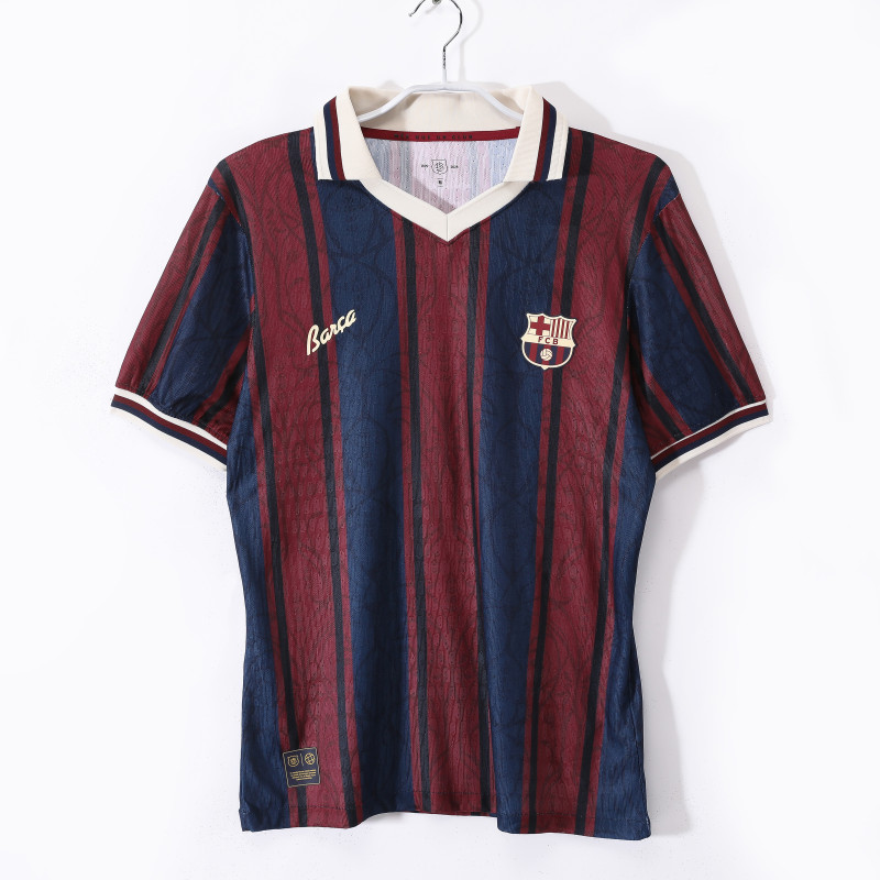 Mens Barcelona 125th Anniversary Edition Retro Soccer Jersey