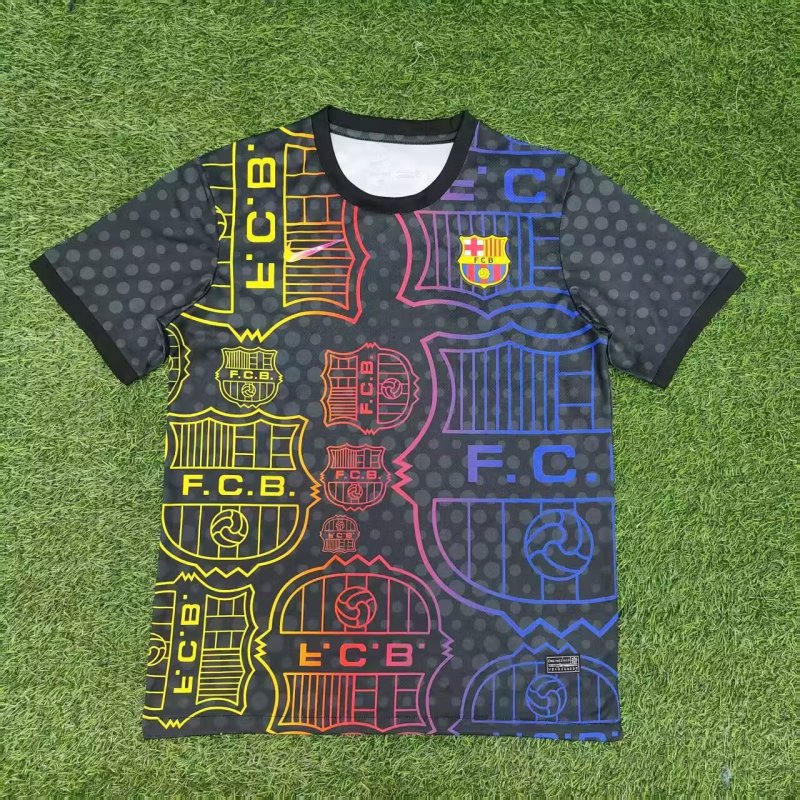 2025-26 Mens Barcelona black  Special Edition  soccer Jersey