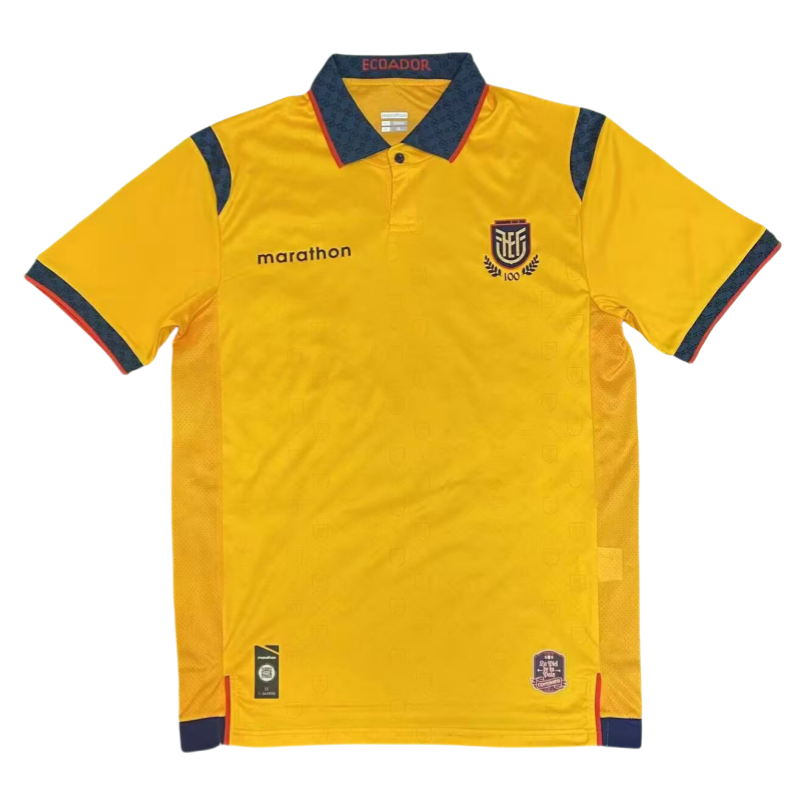 2025-26 Mens Ecuador 100th anniversary commemoration yellow  away Soccer Jersey