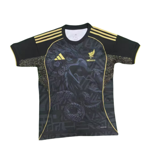 2025-26 Mens Mexico black Snake Eagle Special Edition Fans Soccer Jersey
