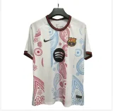 2025-26 Mens Barcelona white Special Edition  soccer Jersey