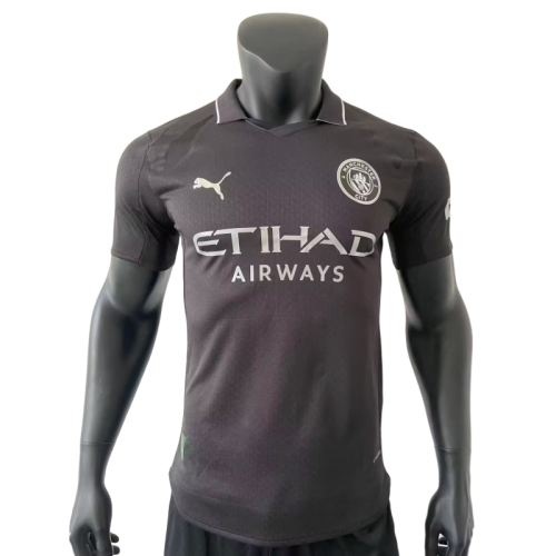 2025/26 Mens Manchester City black Player version Third away   soccer Jersey