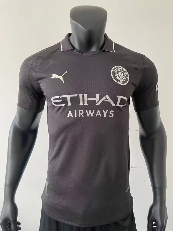 2025/26 Mens Manchester City black Player version Third away   soccer Jersey