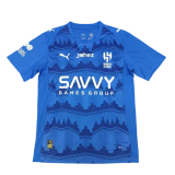 2025-26 Mens  Riyadh Crescent home blue soccer jersey
