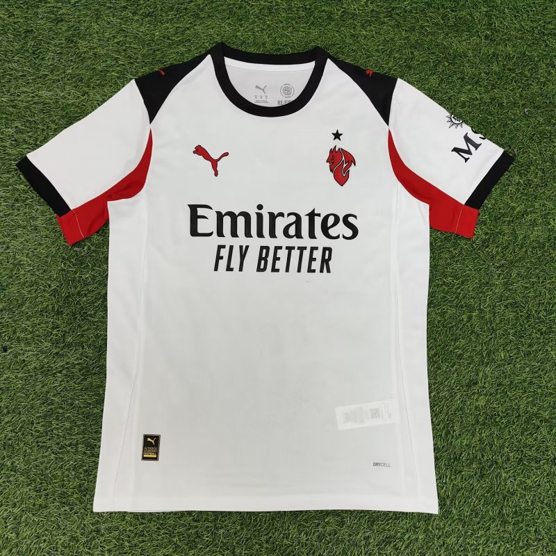 2025-26 Mens AC Milan white  Third Away Jersey
