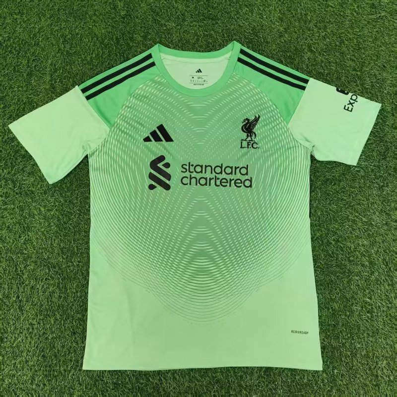 2025-26 Mens Liverpool green soccer Jersey