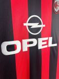 1997-98  Mens AC Milan Retro Home soccer Jersey