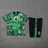 2025-26 Mens Brazil  green Short Training Suit