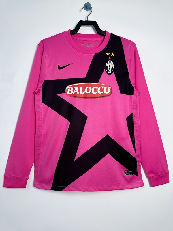 2011-12 Mens Juventus away Retro Rose Red Long sleeve Jersey