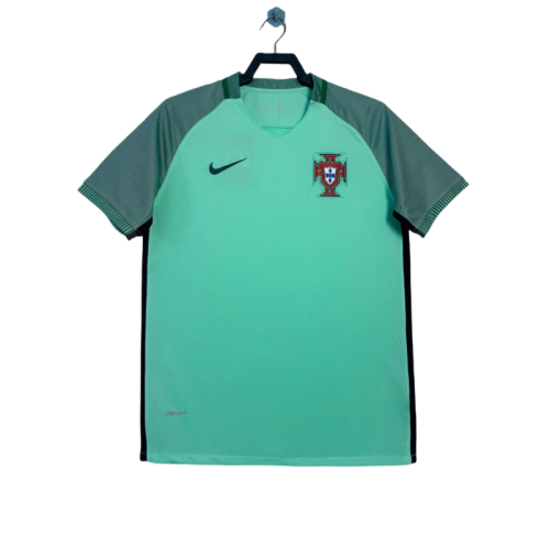 2016 Mens Portugal  Retro  green  Away soccer  Jersey
