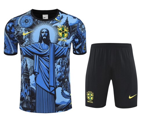 2025-26 Mens Brazil  blue  Short Training Suit