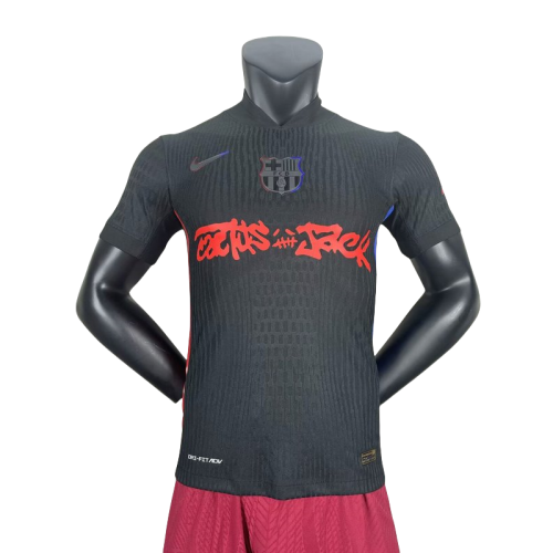 2024-25 Mens Barcelona New Advertising  away Player version soccer jersey
