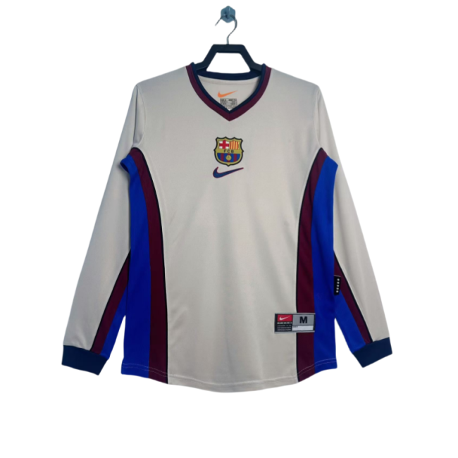 1998-99 Mens Barcelona Retro away Long sleeve soccer soccer  Jersey