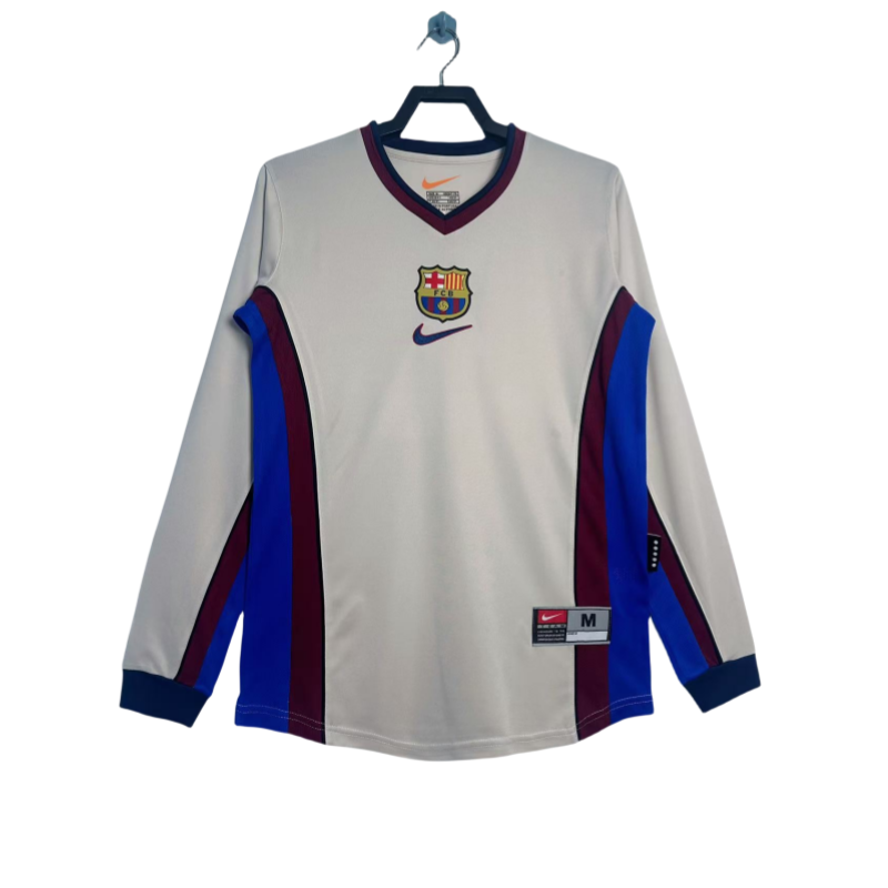 1998-99 Mens Barcelona Retro away Long sleeve soccer soccer  Jersey