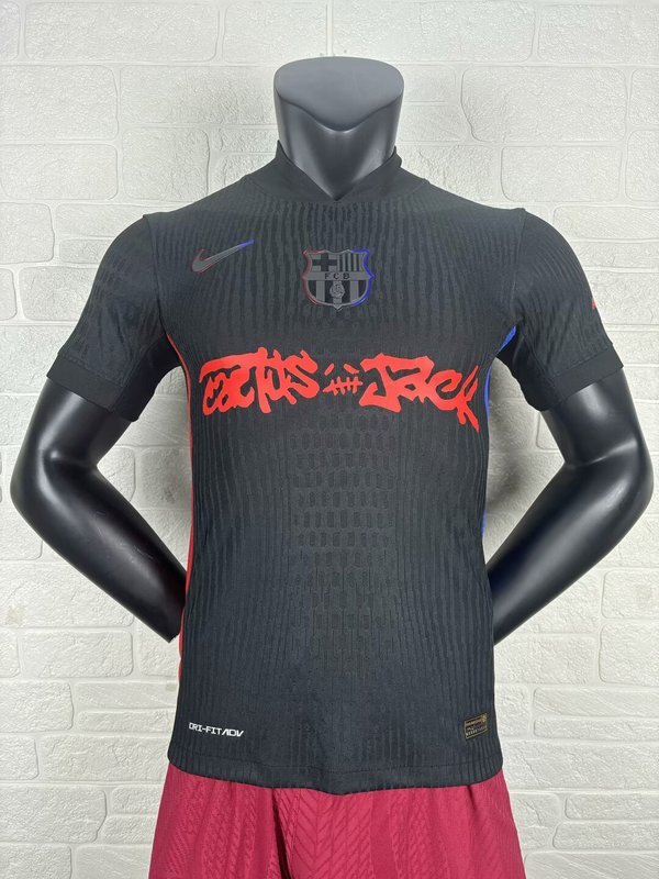 2024-25 Mens Barcelona New Advertising  away Player version soccer jersey