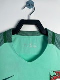 2016 Mens Portugal  Retro  green  Away soccer  Jersey