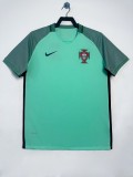 2016 Mens Portugal  Retro  green  Away soccer  Jersey
