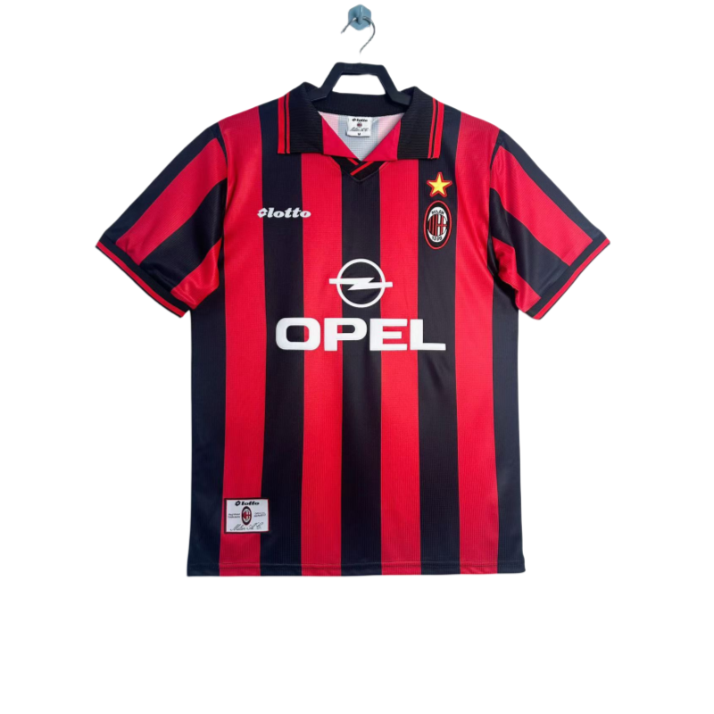 1997-98  Mens AC Milan Retro Home soccer Jersey