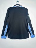 1998-1999 Mens Lazio away black  Long Sleeve Retro Soccer Jersey