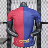 24-25 Mens Barcelona Home New Advertising Player Version Soccer Jersey