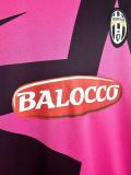 2011-12 Mens Juventus away Retro Rose Red Long sleeve Jersey