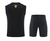 2025-26 Mens Brazil blue  vest  Short Training Suit