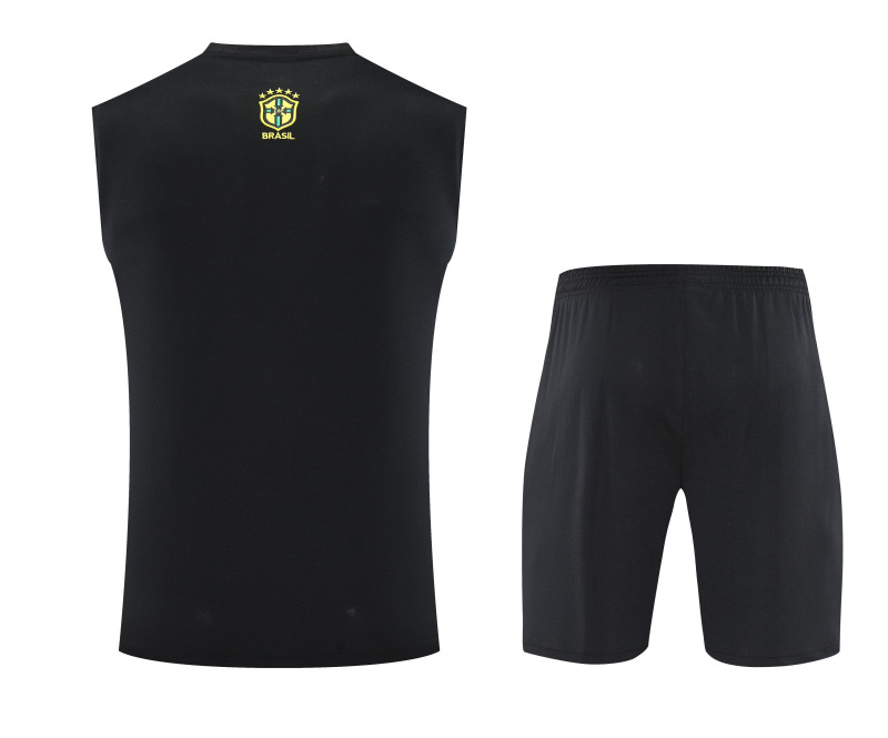 2025-26 Mens Brazil blue  vest  Short Training Suit