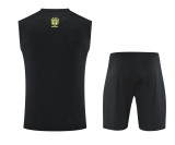 2025-26 Mens Brazil grey  vest  Short Training Suit