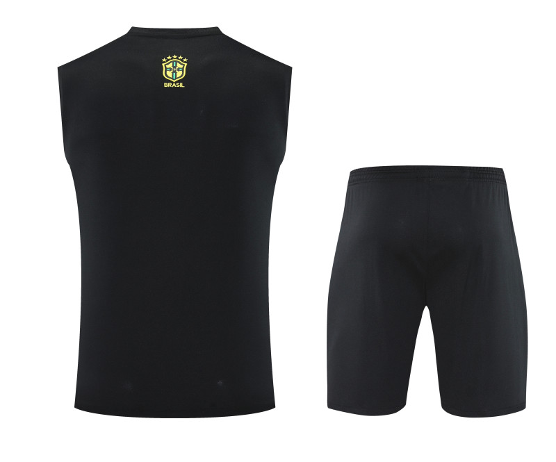 2025-26 Mens Brazil green vest  Short Training Suit