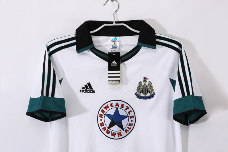 1999-00 Mens Retro Newcastle white  away soccer Jersey
