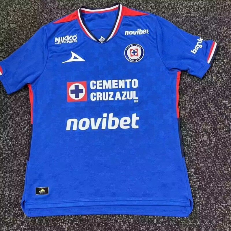 2025-26 Mens Cruz Azul home blue soccer Jersey
