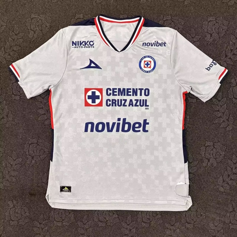 2025-26 Mens Cruz Azul white away soccer Jersey