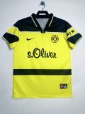 1997-98 Retro Mens Borussia Dortmund yellow Home  soccer Jersey