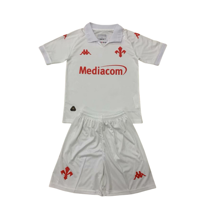 2024-25kids ACF Fiorentina white Away soccer Jersey