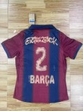 Mens Barcelona Retro  Player version soccer jersey