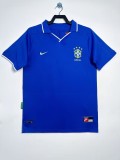 1997Mens Brazil Retro Away blue soccer Jersey