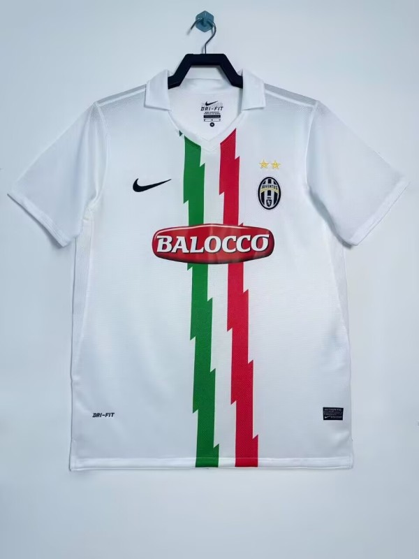 2010-12 Mens Juventus white Retro away soccer Jersey