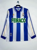 1999-00 Men‘s retro Deportivo La Coruna Long Sleeve soccer Jersey