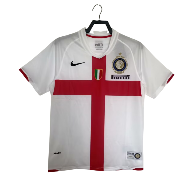 2007-08Retro Mens Inter Milan white away soccer Jersey