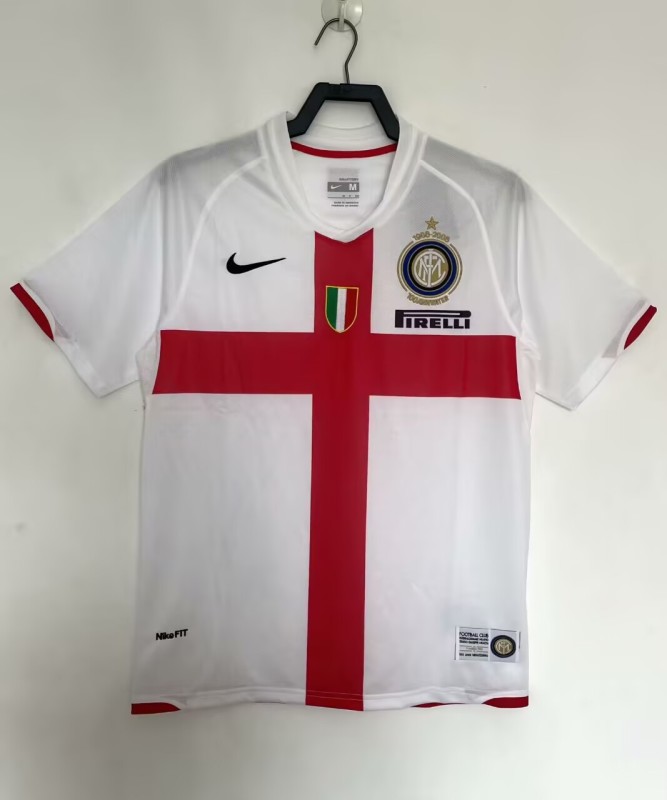 2007-08Retro Mens Inter Milan white away soccer Jersey