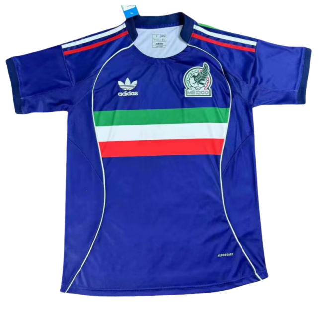2025-26Mens Mexico Away blue Fans Soccer Jersey