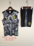 2025-26 KIDS  Brazil grey Jesus Special Edition Vest training suit