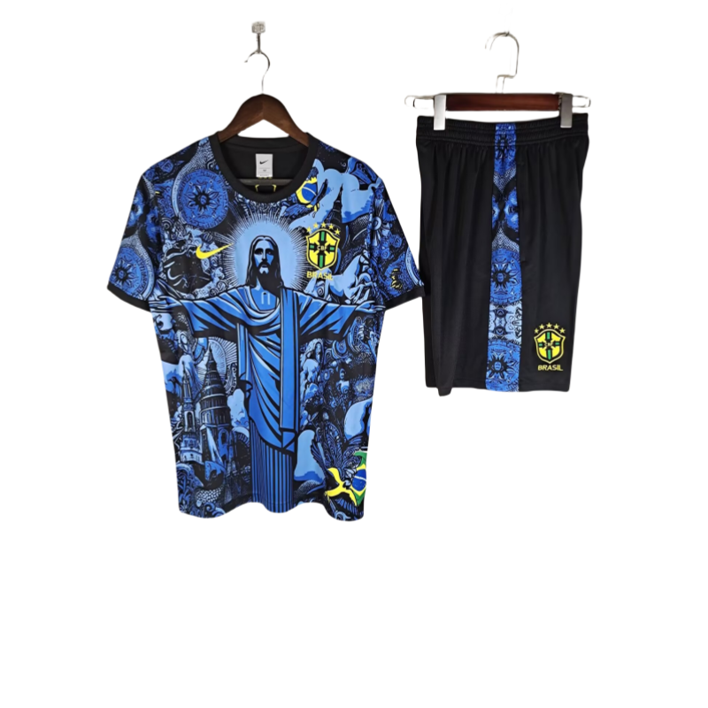 2025-26 KIDS  Brazil blue Jesus Special Edition  training suit
