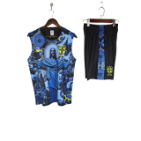 2025-26 KIDS  Brazil blue Jesus Special Edition Vest training suit