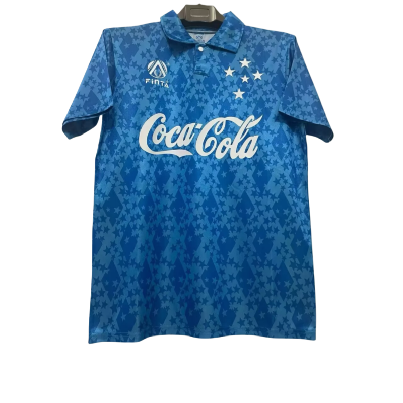 1993/94 Retro Mens Cruzeiro blue soccer jersey