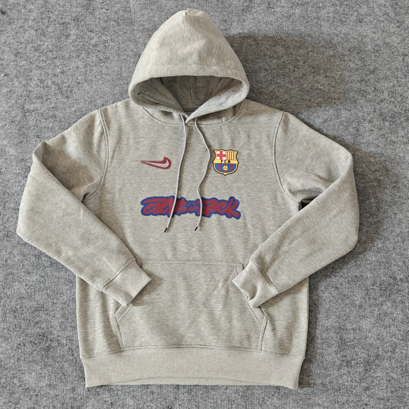 2025/26 Mens Barcelona home Hoodie grey  Jersey