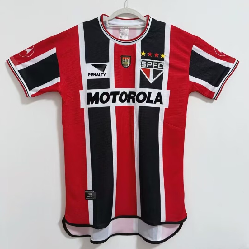 2000 Mens Sao Paulo FC Retro Away soccer Jersey