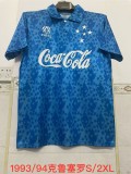 1993/94 Retro Mens Cruzeiro blue soccer jersey